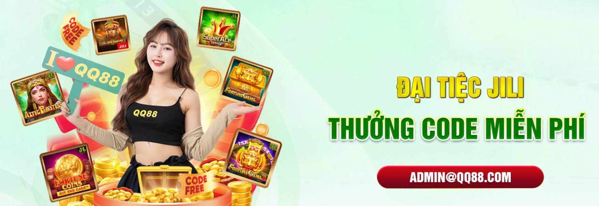 QQ88 đại tiệc Jili tặng code miễn phí